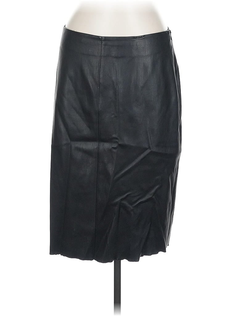 Carlisle 100% Leather Solid Black Leather Skirt Size 10 - photo 1