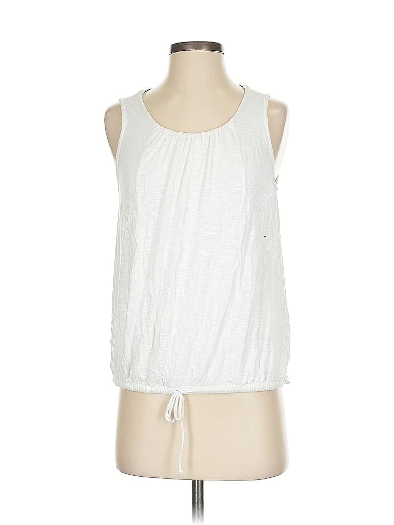 Click to view more detailed imagery on our partner's website Pre-owned Left Coast By Dolan Tank Top White Halter Neckline Tops