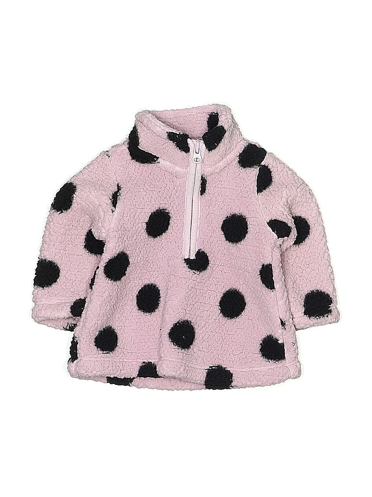 Just One You Made by Carter's 100% Polyester Polka Dots Pink Fleece Jacket Size Newborn - photo 1