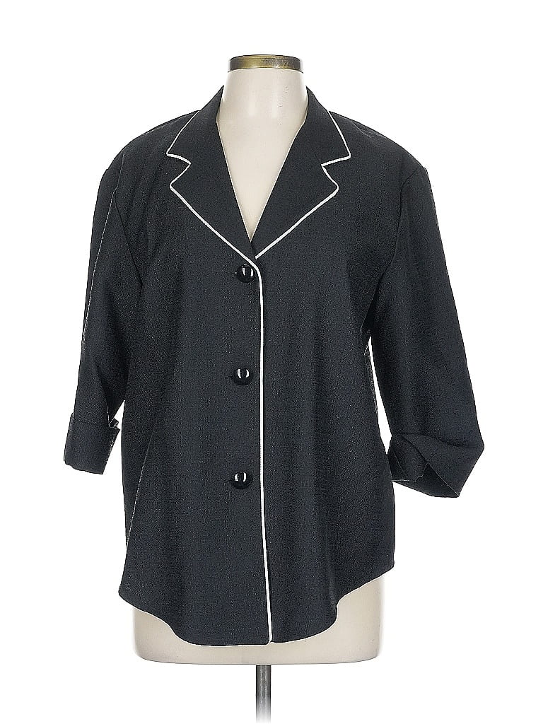 Pre-owned Leslie Fay Blazer Jacket In Gray