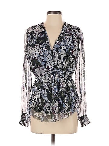 Greylin Long Sleeve Silk Top (view 1)