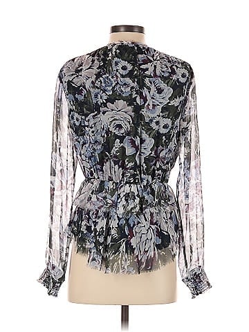 Greylin Long Sleeve Silk Top (view 2)