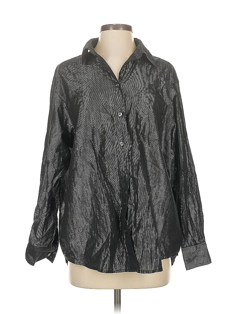 Pre-owned Gap Long Sleeve Button Down Shirt In Gray