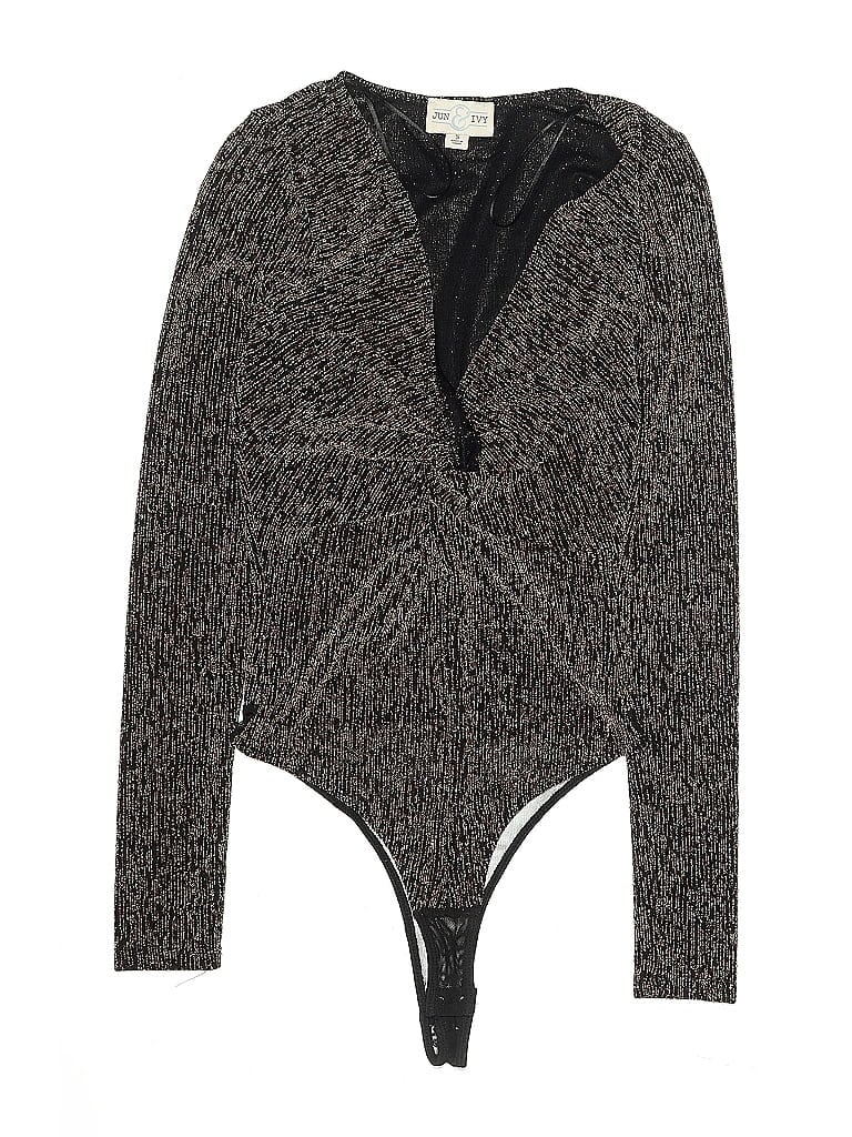 Pre-owned Jun & Ivy Bodysuit In Gray