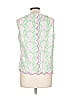 Crown & Ivy 100% Cotton Green Sleeveless Blouse Size L - photo 2