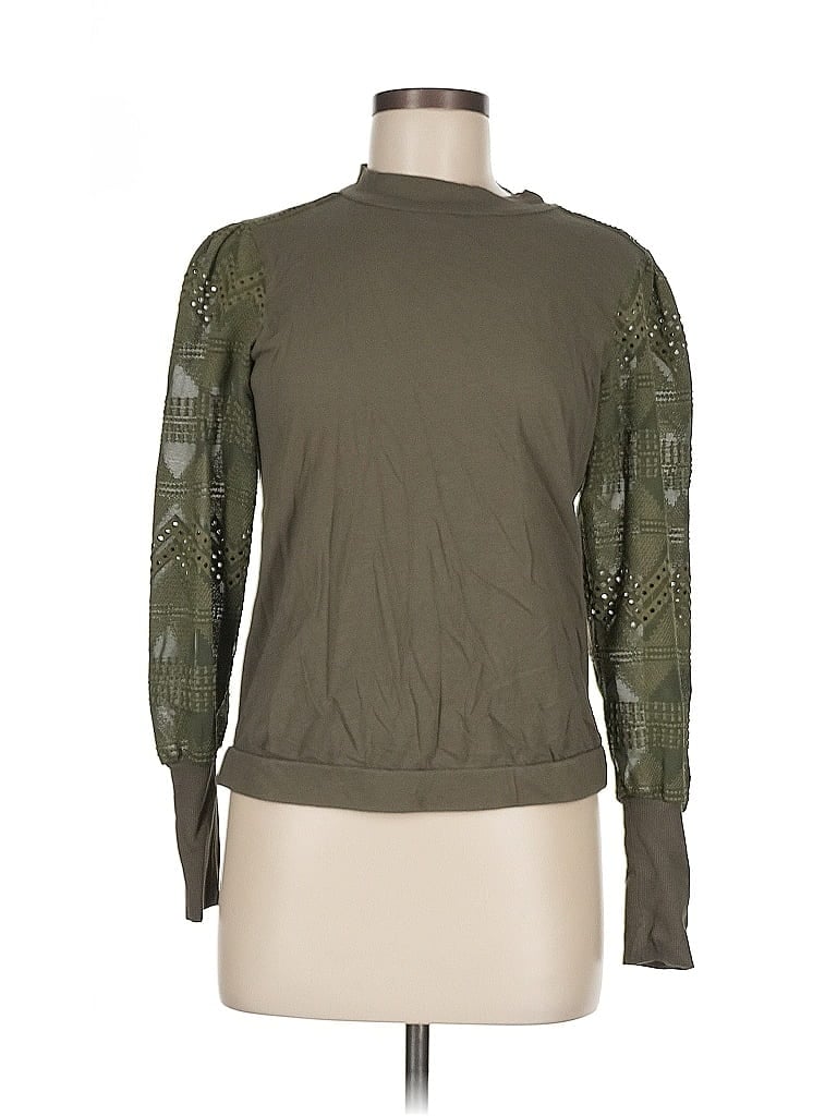 Tiny 100% Cotton Green Long Sleeve T-Shirt Size M - photo 1