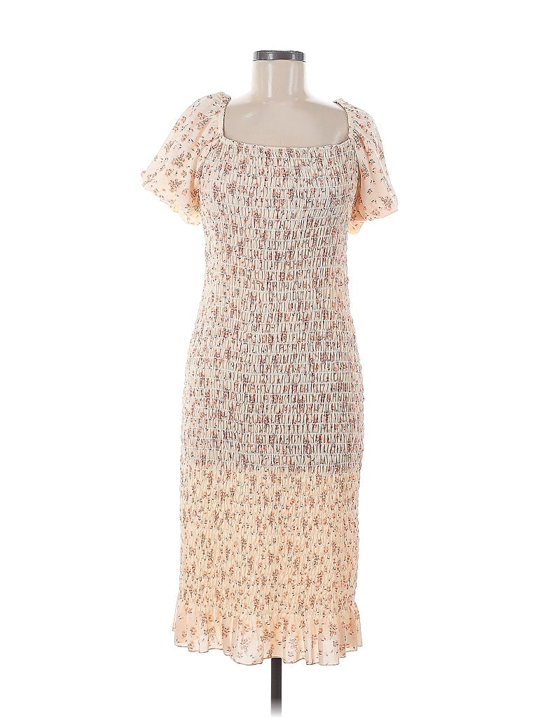 Trixxi 100% Polyester Print Ivory Orange Cocktail Dress Size XL - photo 1