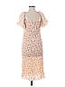 Trixxi 100% Polyester Print Ivory Orange Cocktail Dress Size XL - photo 2