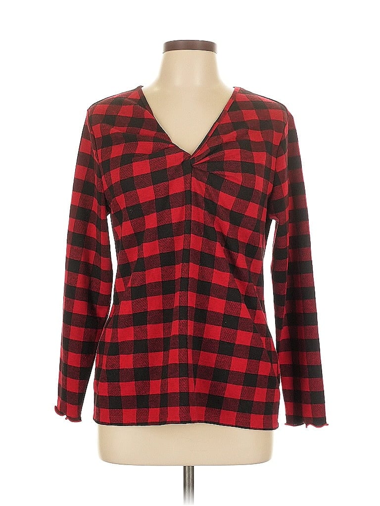 Pre-owned Old Navy Long Sleeve Blouse In Red