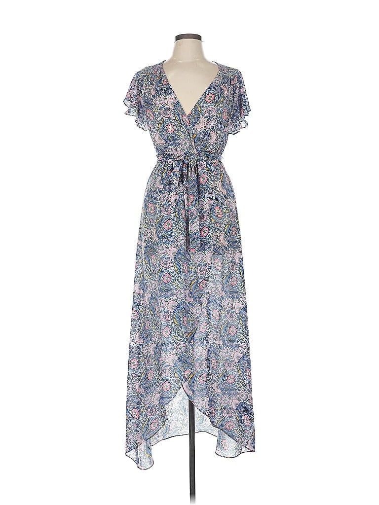 Ella Moss 100% Polyester Paisley Blue Casual Dress Size M - photo 1