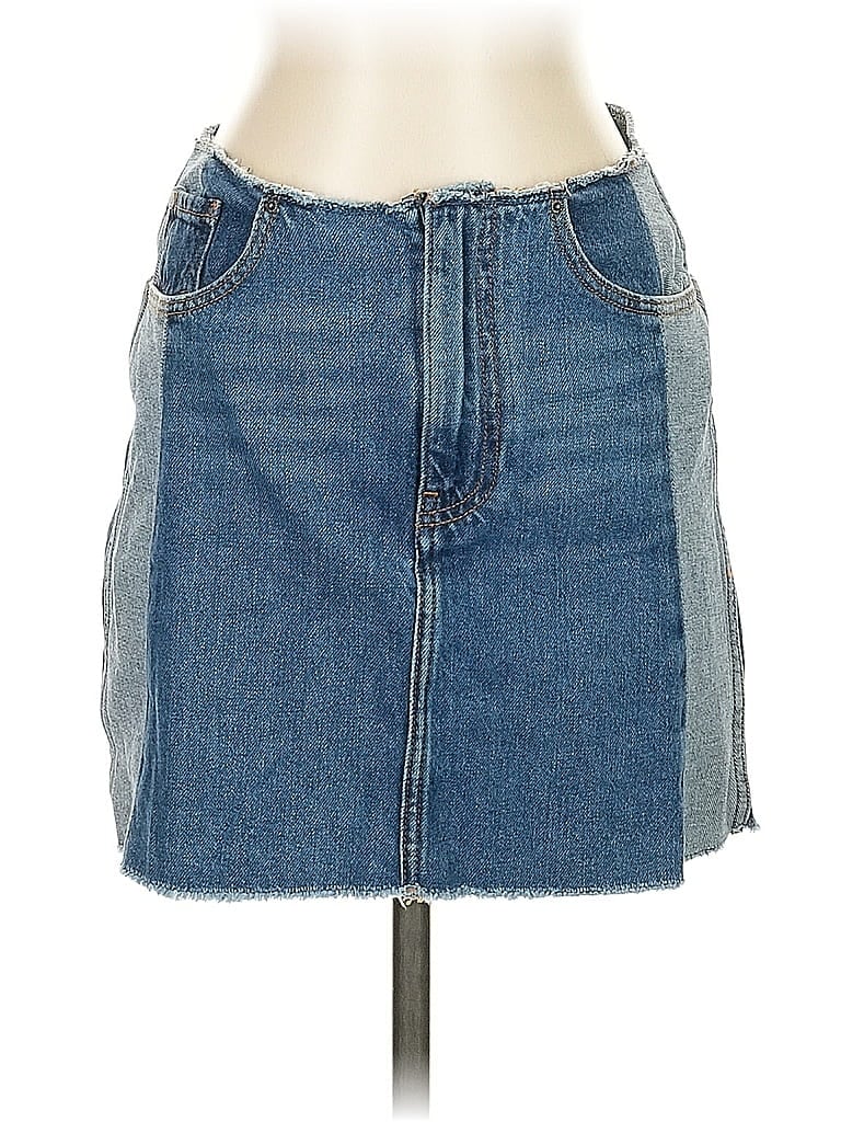 Armani Exchange 100% Cotton Blue Denim Skirt Size 2 - photo 1