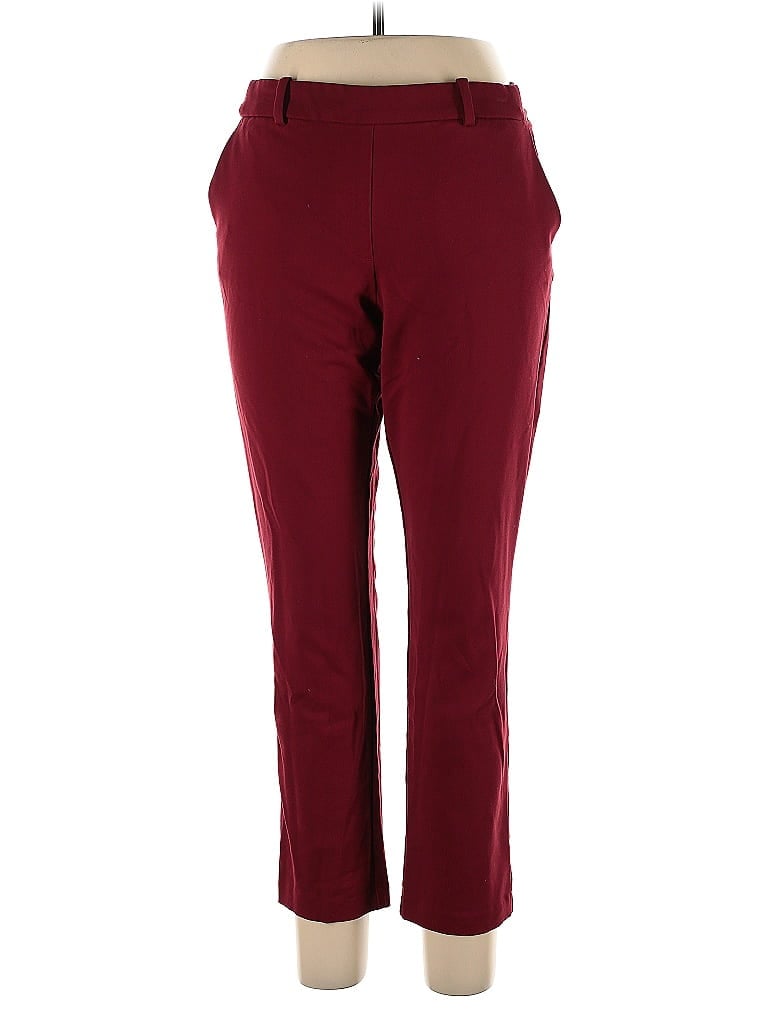 Pre-owned H&m Casual Pants In Burgundy