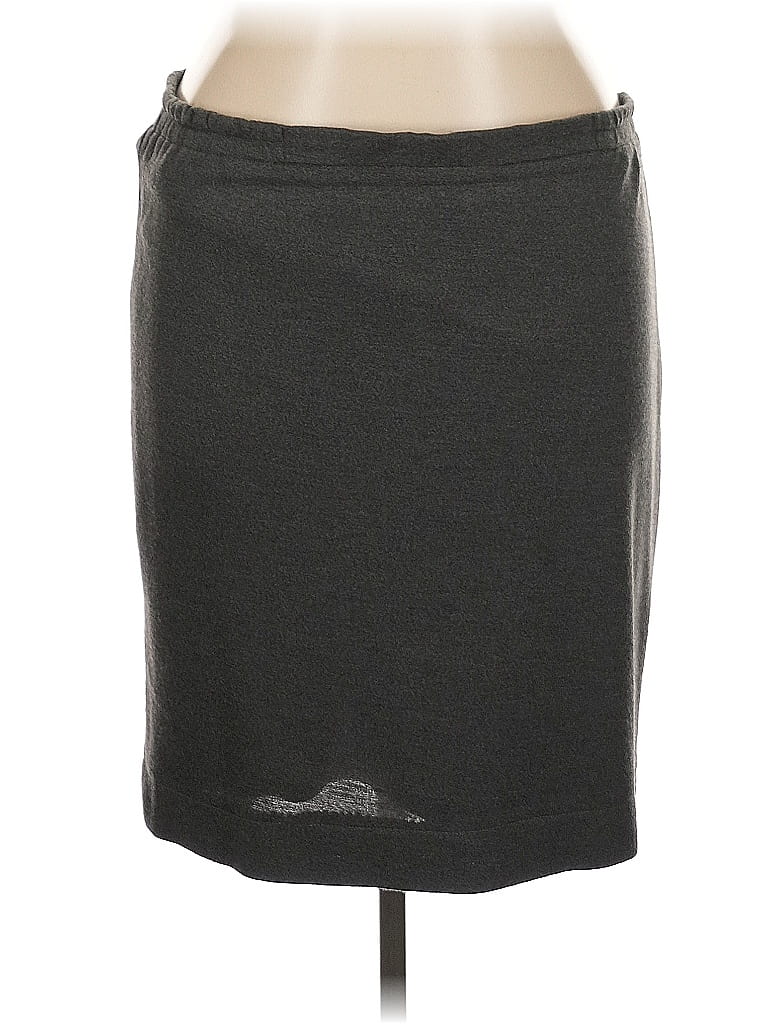 Pre-owned Tom And Linda Platt Wool Skirt In Gray