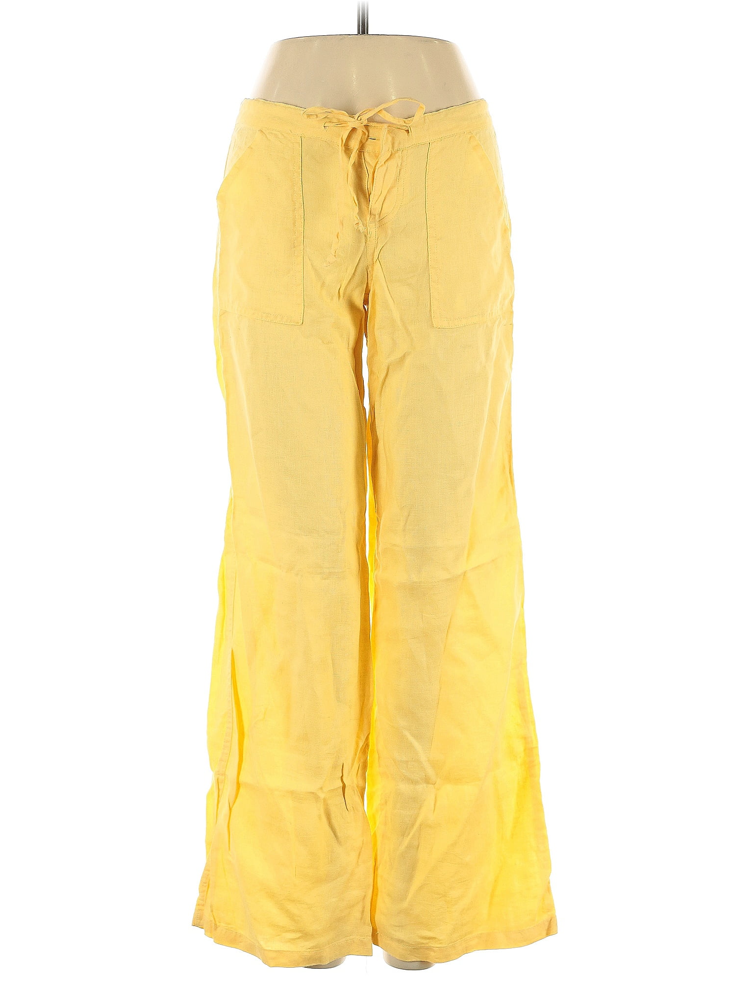 Gap Outlet 100% Linen Yellow Linen Pants Size 1