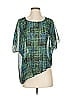 CAbi 100% Polyester Green Short Sleeve Blouse Size XS - photo 1
