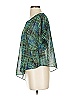 CAbi 100% Polyester Green Short Sleeve Blouse Size XS - photo 5