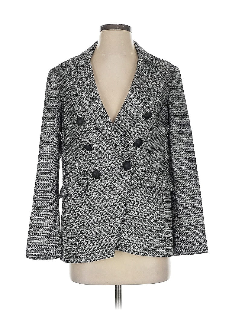 Pre-owned Express Blazer Jacket In Gray
