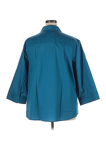 Foxcroft 3/4 Sleeve Button-Down Shirt (view 2)