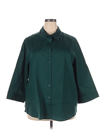 Foxcroft 3/4 Sleeve Button-Down Shirt (view 1)