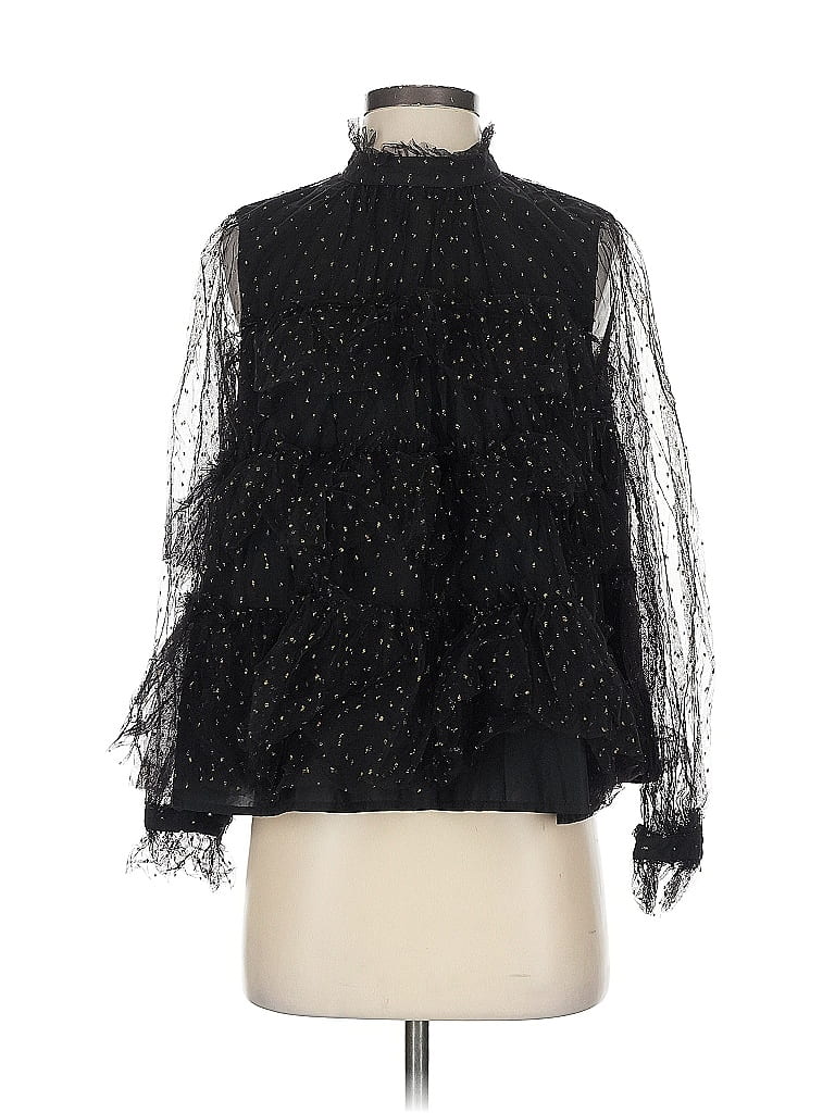 ADAM LIPPES COLLECTIVE Pre-owned Long Sleeve Blouse In Black