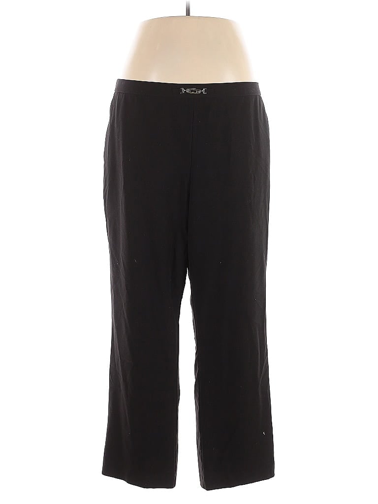 Sag Harbor Solid Black Active Pants Size 22 - photo 1