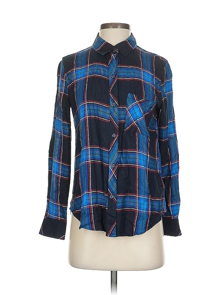 Pre-owned Rails Long Sleeve Button Down Shirt In Blue