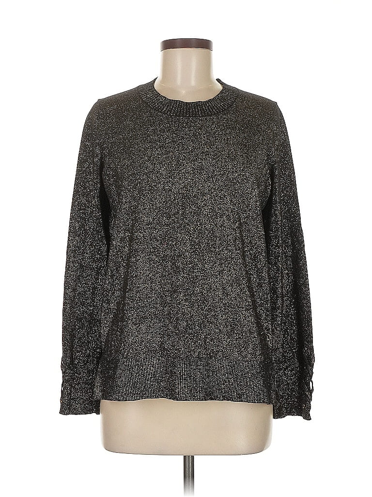 Click to view more detailed imagery on our partner's website Pre-owned Michael Michael Kors Long Sleeve Top Gray Crew Neck Tops
