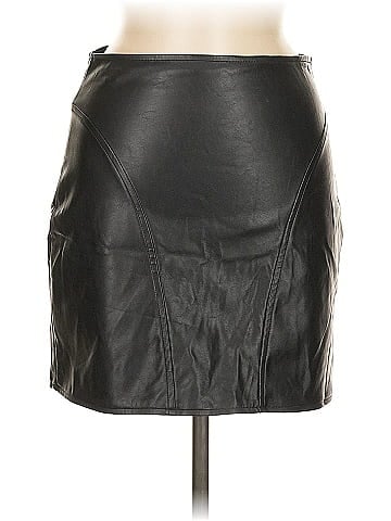 Hey Babe Faux Leather Skirt (view 1)