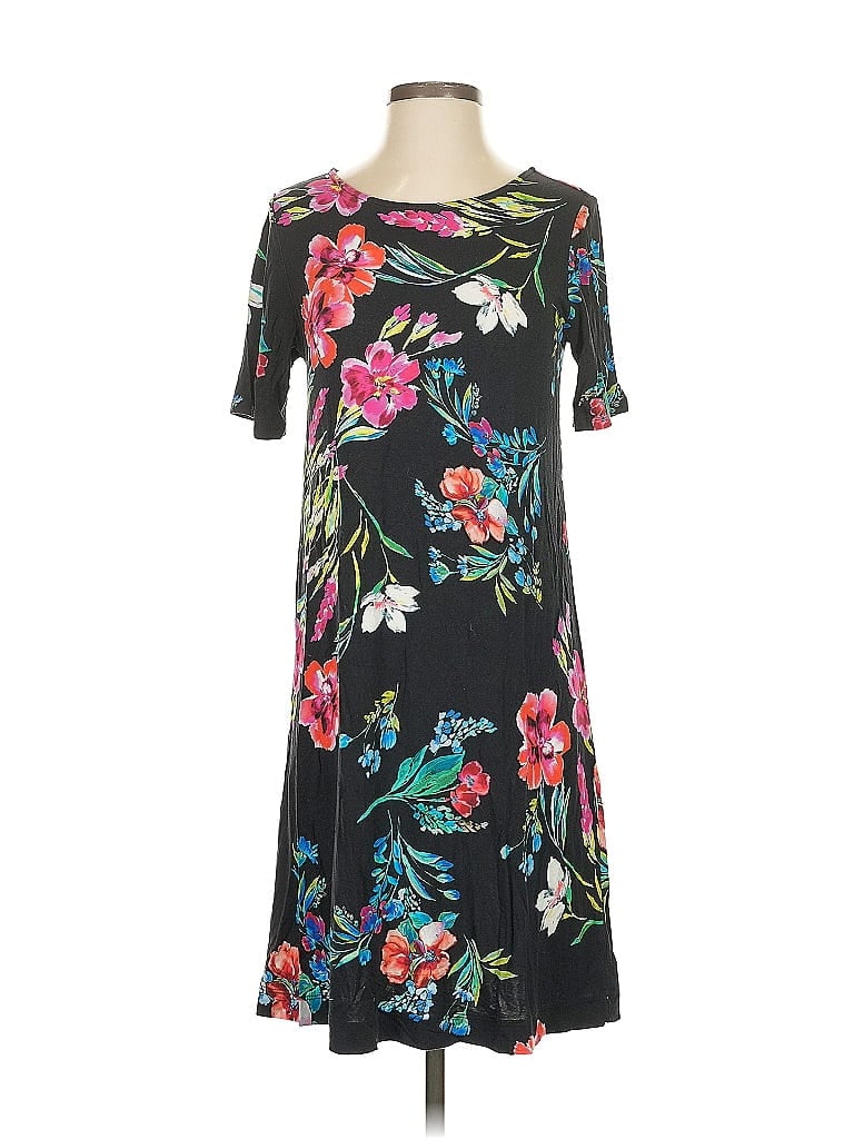 Yumi Kim Print Black Casual Dress Size S - photo 1
