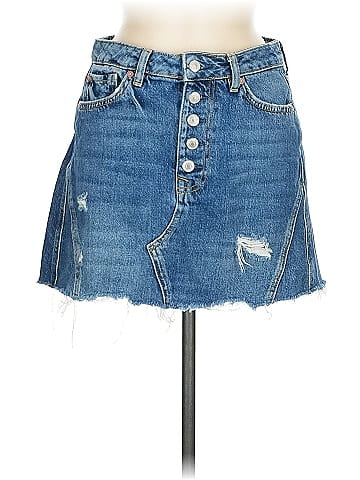 We the Free Denim Skirt (view 1)