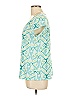 Fresh Produce 100% Cotton Teal Short Sleeve Blouse Size L - photo 4