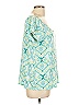 Fresh Produce 100% Cotton Teal Short Sleeve Blouse Size L - photo 3