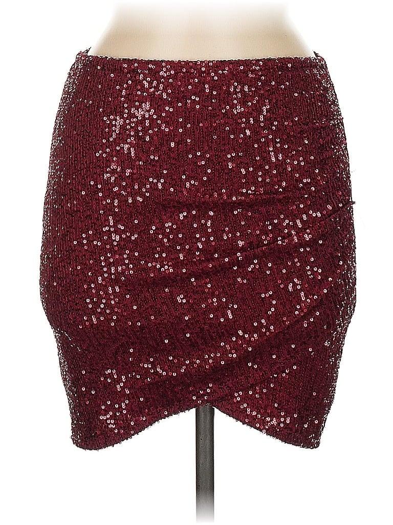 Pre-owned Windsor Formal Skirt In Burgundy