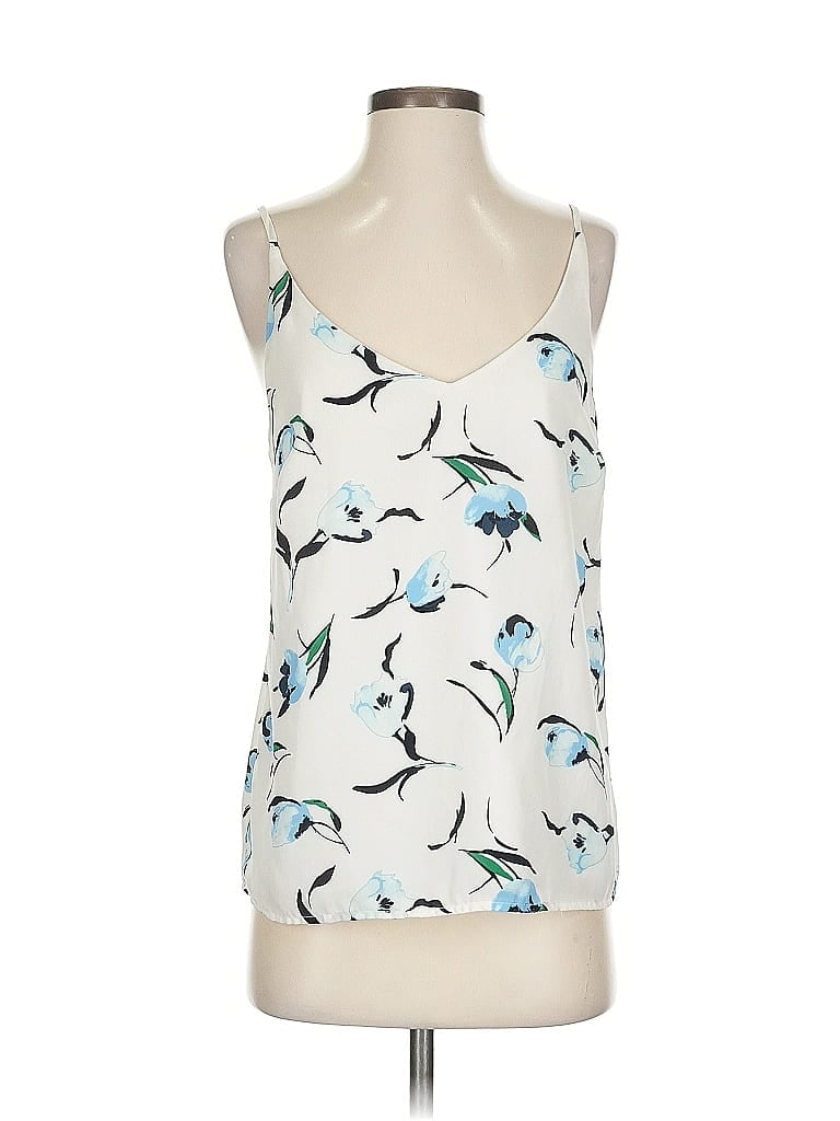 Pre-owned Banana Republic Factory Store Sleeveless Blouse In White