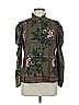 G by Giuliana Rancic Floral Green Long Sleeve Blouse Size 6 - photo 1