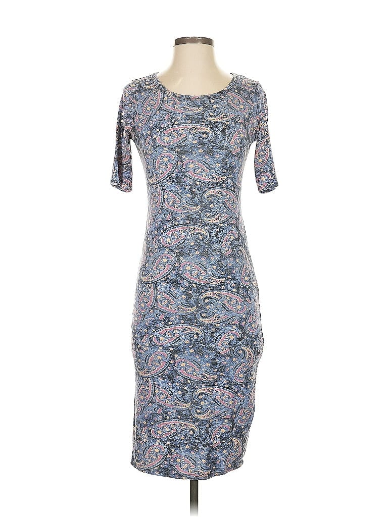 Pre-owned Lularoe Cocktail Dress In Gray