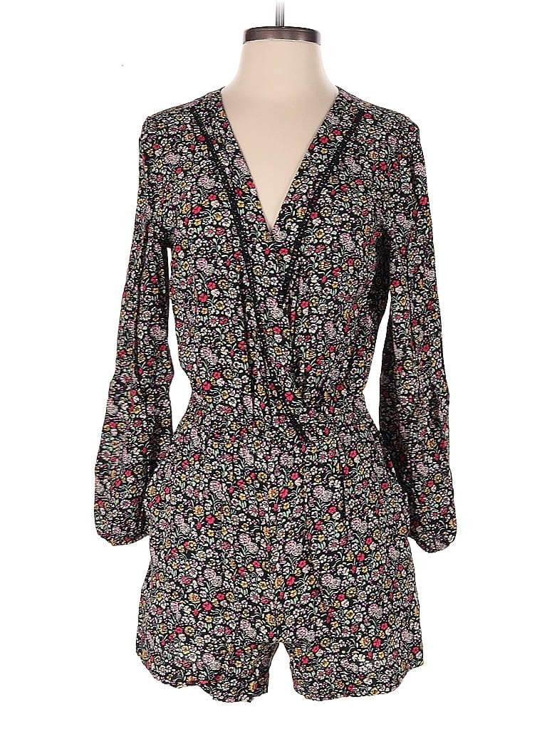 Pre-owned Ann Taylor Loft Romper In Black