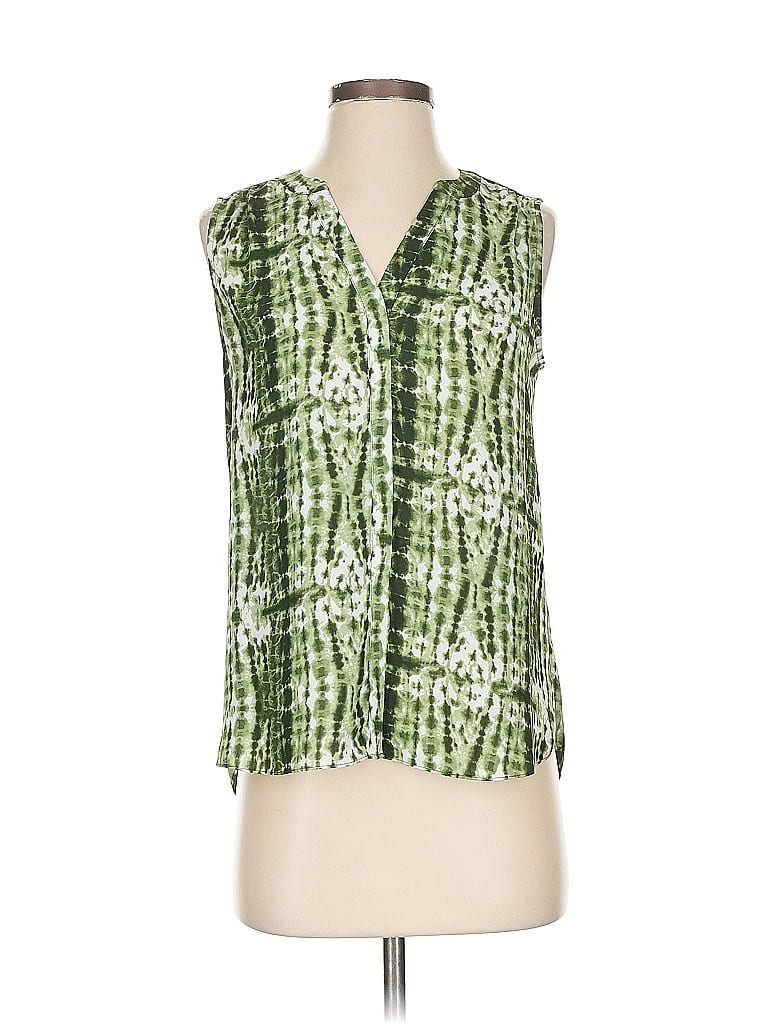 Pre-owned Nydj Sleeveless Blouse In Green