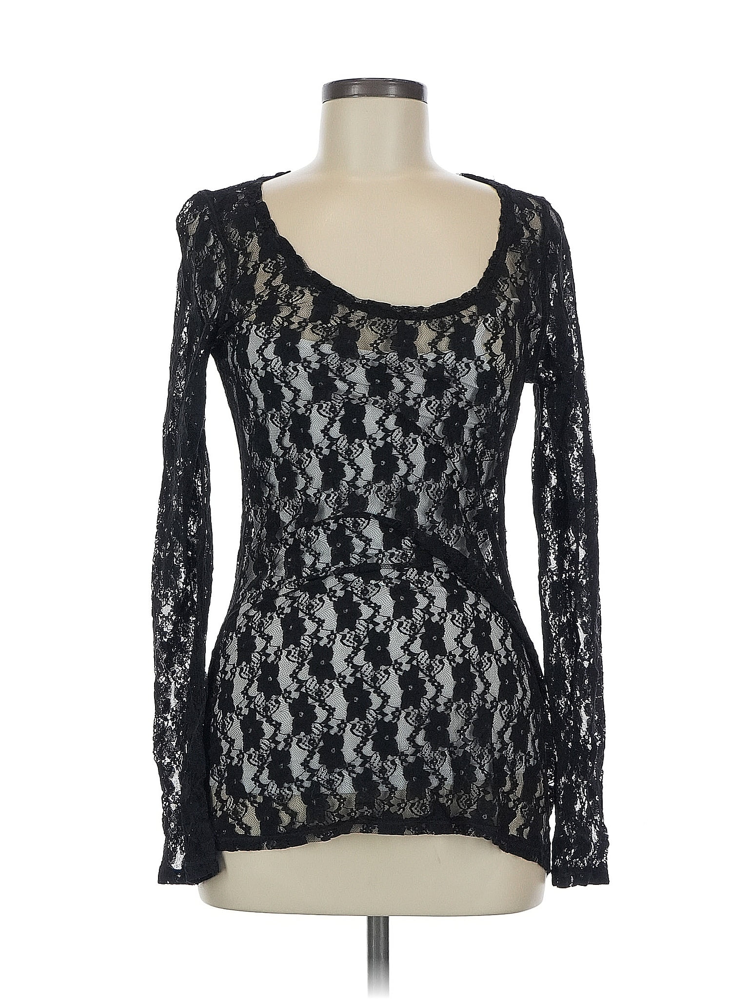 Express Black Long Sleeve Top Size M