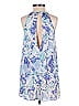 Lavender Brown 100% Rayon Animal Print Purple Blue Romper Size XS - photo 2