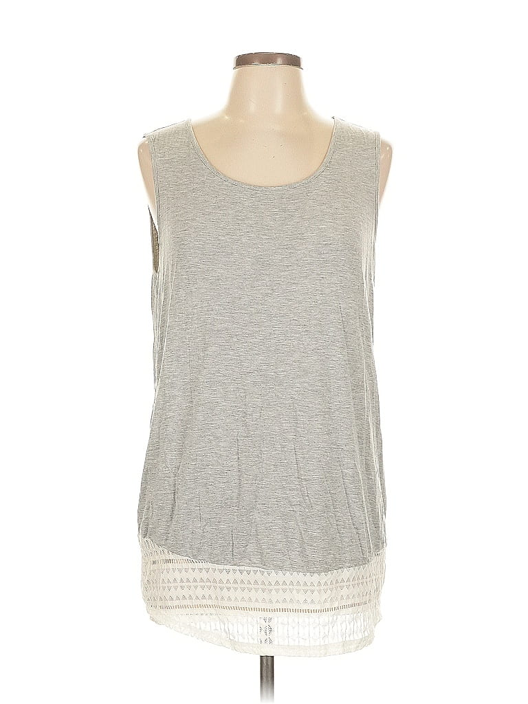 G by Giuliana Rancic Gray Sleeveless Top Size L - photo 1