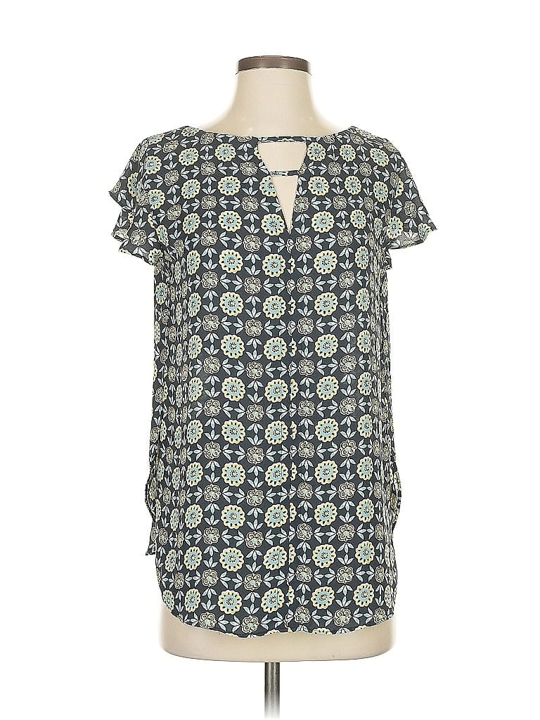 Ann Taylor LOFT Outlet 100% Polyester Blue Short Sleeve Blouse Size XS - photo 1