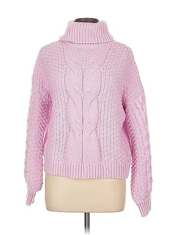 Woven Heart Turtleneck Sweater (view 1)