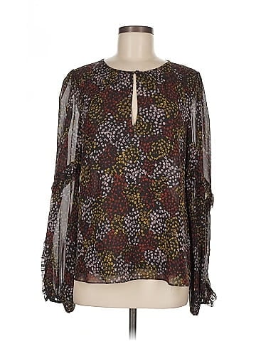 Joie Long Sleeve Silk Top (view 1)