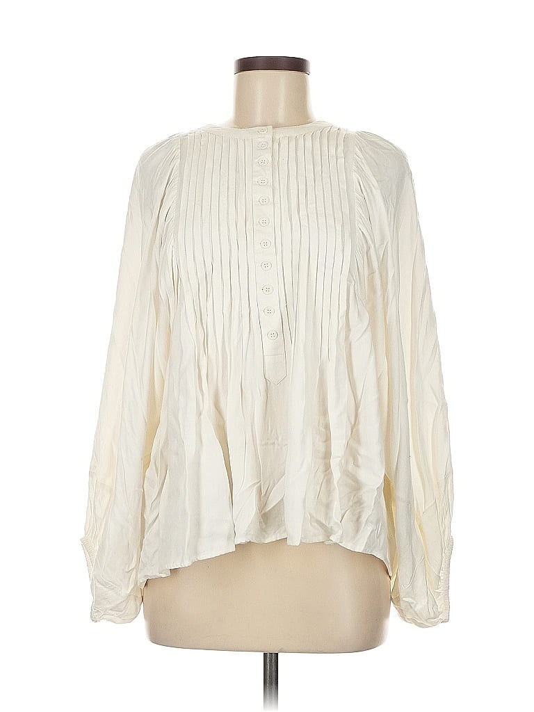 Apiece Apart 100% Rayon Ivory Long Sleeve Blouse Size 6 - photo 1