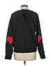 Soho JEANS NEW YORK & COMPANY Hearts Black Sweatshirt Size M - photo 2