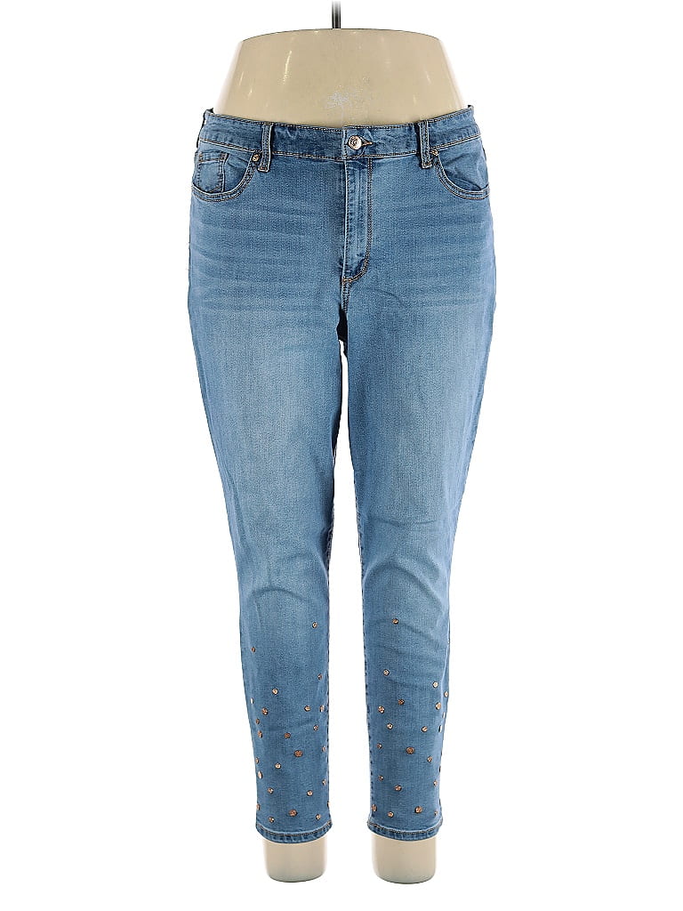 Sofia by Sofia Vergara Solid Blue Jeans Size 20 - photo 1