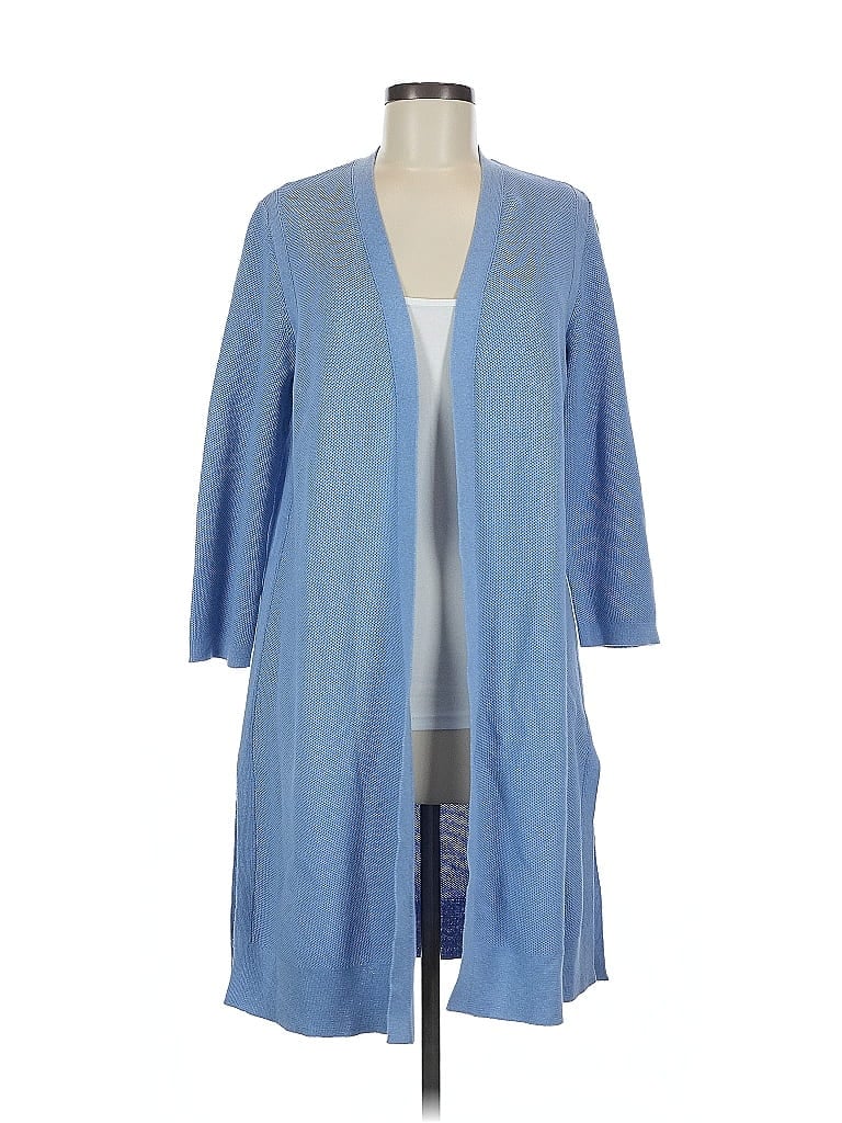Pre-owned Talbots Outlet Cardigan Sweater In Blue