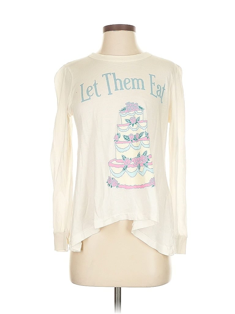 Wildfox Ivory Long Sleeve T-Shirt Size S - photo 1