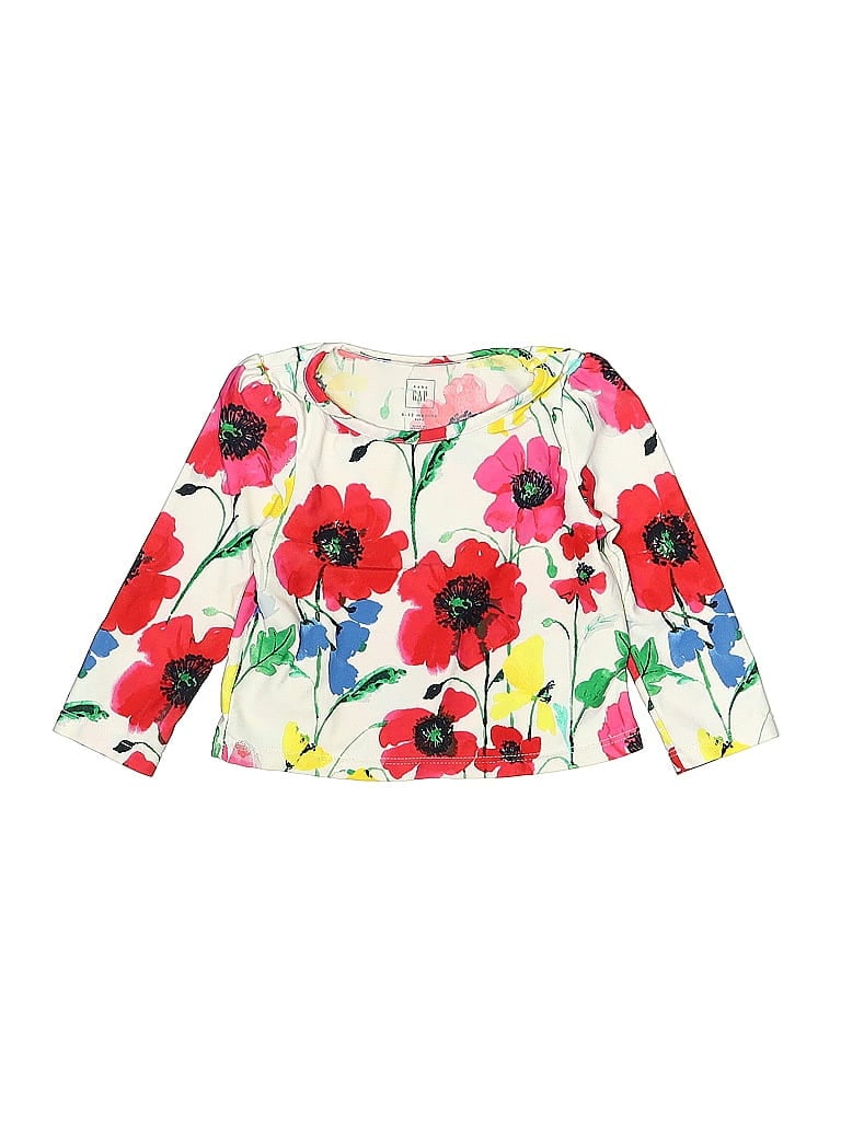 Click to view more detailed imagery on our partner's website Pre-owned Baby Gap Babies' 3/4 Sleeve T-shirt In White